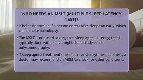 Who Needs An MSLT (Multiple Sleep Latency Test)? - Sleep Apnea Support Network