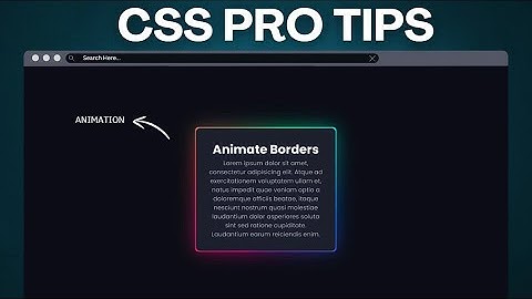 Learn CSS Border Animations in 6 Minutes