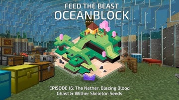 FTB OceanBlock 16: The Nether, Blazing Blood, Ghast & Wither Skeleton Seeds
