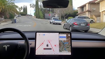 Model 3 - Beta FSD - Walgreens visit along Test Loop 1 - 2020.48.26.1 - 30 Dec 2020
