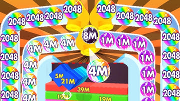 Bounce Merge | bounce and collect in bounce Merge 2048 Blob Merge 2048, 4096, 8192...1B #Bouncemerge