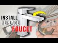 How to replace a basin mixer faucet  bathroom tap installation  part 1 grohe 23445000  xdiy