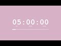 5 Hour Timer Pastel Pink Vibe Aura No Music Countdown 