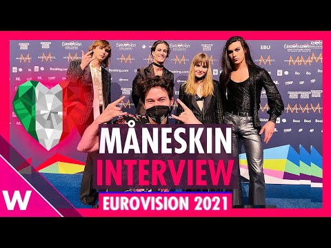 Måneskin "Zitti E Buoni" (Italy) Interview @ Eurovision 2021 second rehearsal