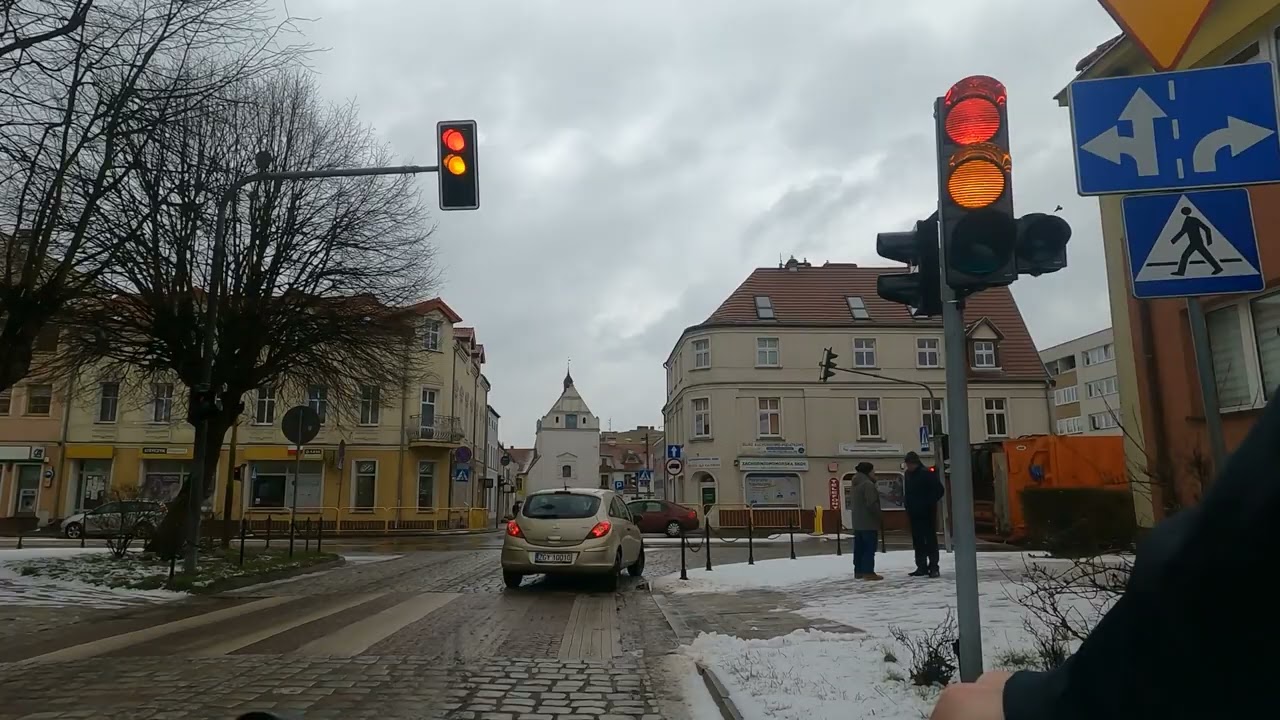 Gryfice siedziba powiatu gryfickiego i gminy miejsko-wiejskiej zima.