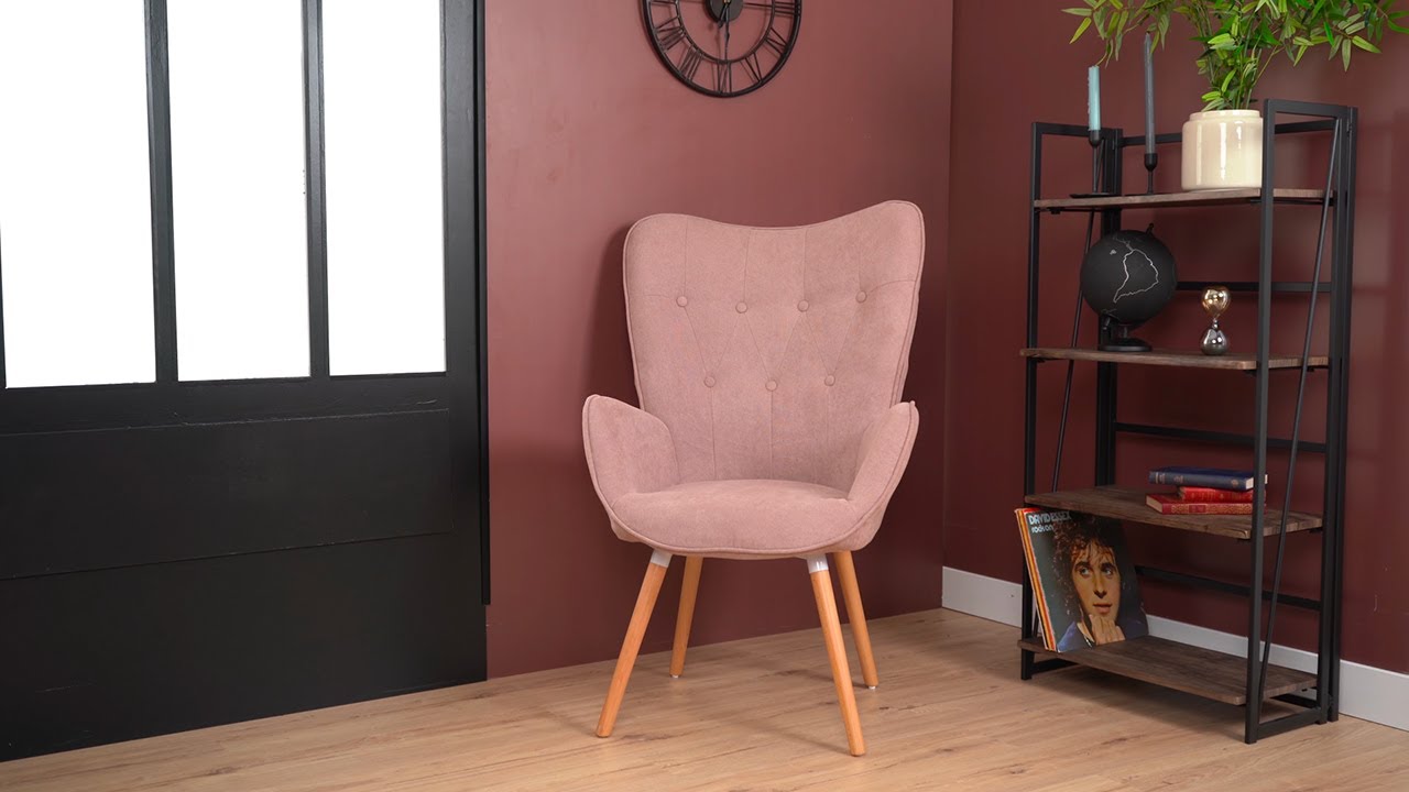 Fauteuil rose scandinave - 31170