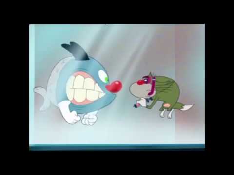 Oggy runs away from the Evil Doctor