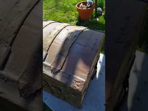 Antique steamer trunk