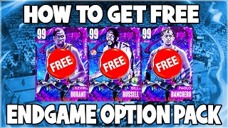 HOW TO GET THE FREE ENDGAME OPTION PACK WITH 3 ELITE ENDGAME CARDS! NBA 2K23 MYTEAM