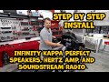 Step by Step, Infinity Kappa Perfect 600X 6.5" and 900X 6x9" Harley Davidson Speaker / Amp Install