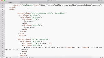 Основы верстки панели навигации на фреймворке Bulma