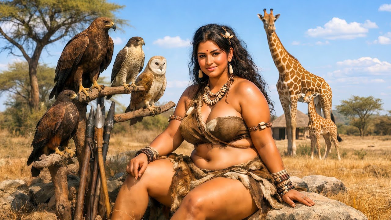 Prehistoric Village Girl Saves a Baby Giraffe | Life, Survival & Courage