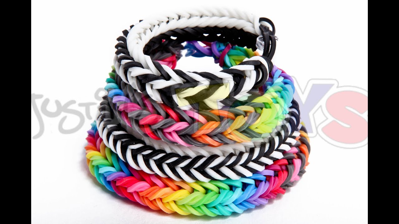 Rainbow Loom English - DRAGON SCALE BRACELET - Loom Bands, easy, how to,  DIY, Tutorial 