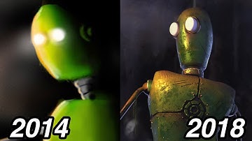 Robot Creation Process Video 2: Modeling, Texturing, Rendering, Composite and Paint