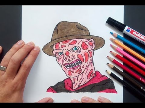 Como dibujar a Freddy Krueger paso a paso - Pesadilla en Elm Street | How to draw Freddy Krueger
