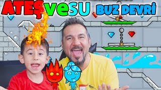 ZEHİRLİ YEŞİL ÇAMURA SAKIN DÜŞME!-ATEŞ VE SU OYNUYORUZ | FIREBOY AND WATERGIRL ICE AGE #5 screenshot 4