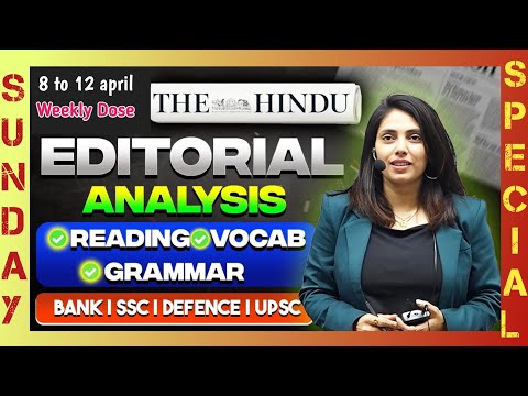 Sunday Special vocab (8to12 april ) || The Hindu Important vocab || Editorial vocabulary Weekly Dose