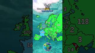 Сколько ВОЙН Выиграла твоя страна? Карта Европы #shorts  #картымира #европа #bizarreworld