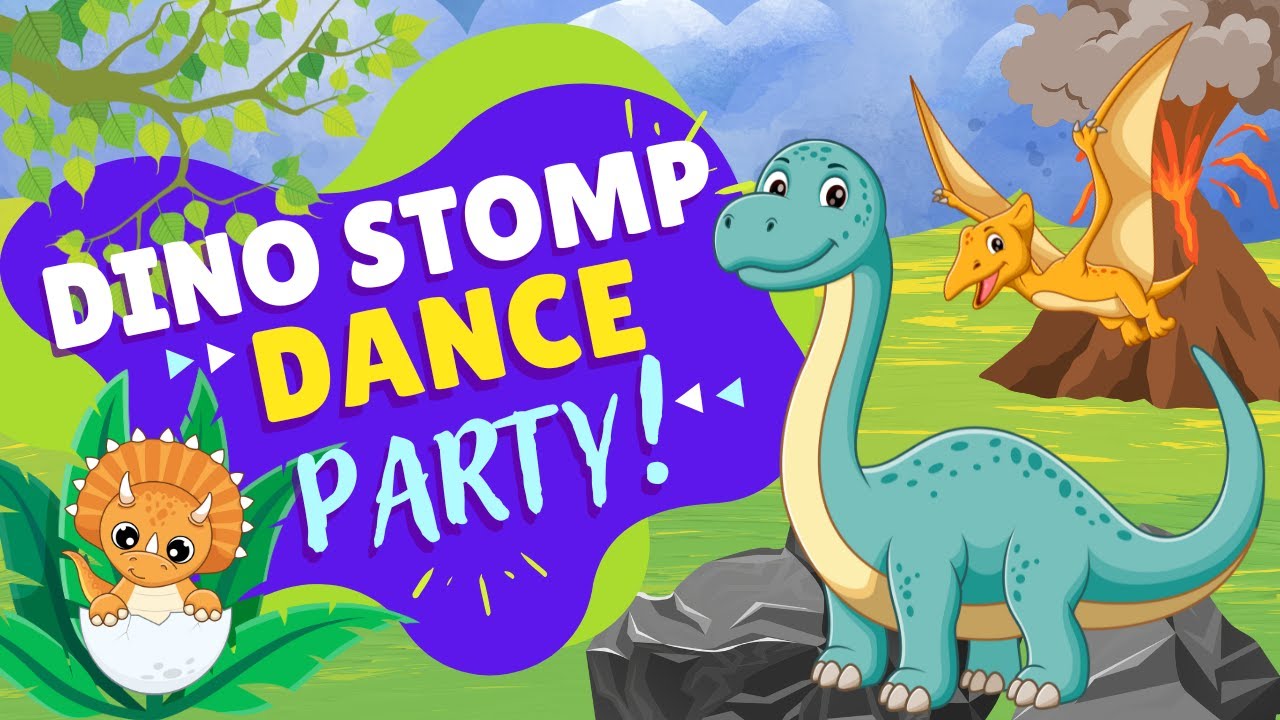 ?Dino Stomp Dance Party! | Fun Dinosaur Song for Kids & Toddlers ? ...