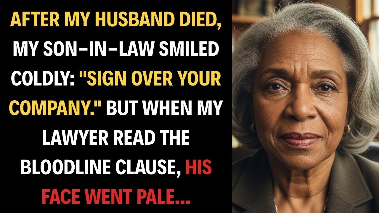 After My Husband Died, My Son In Law Smiled Coldly... Until I Revealed The Bloodline Clause