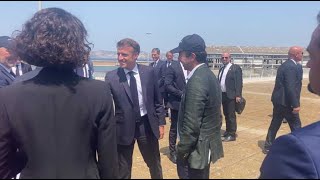 Emmanuel Macron est arrivé sur la gare maritime du Grand Port à Marseille