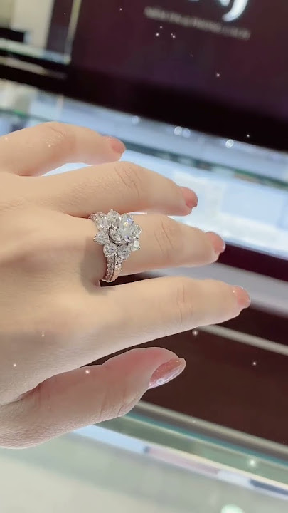 Nhẫn vàng trắng PNJ ❤️ #1108quangtrung #diamond #vangtrang #trangsucpnj #wedding #trendingshorts