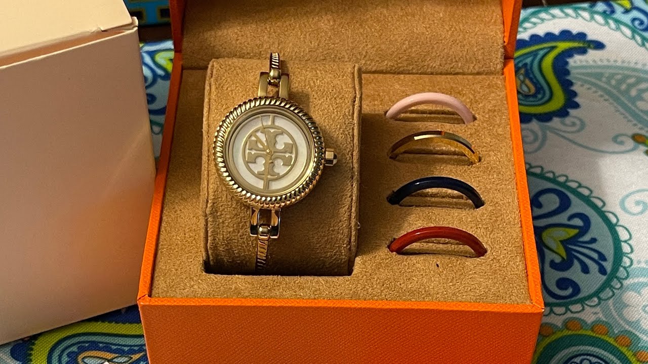 Unboxing Tory Burch Reva Bangle Watch - YouTube