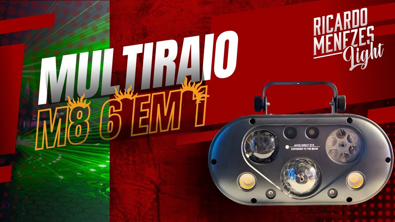 Novo Multiraio M8 6 em 1 Lançamento ( 2026 ) !!!Iluminação para festas!