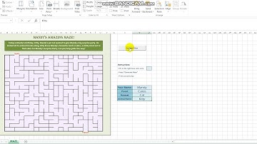 DIY maze with excel