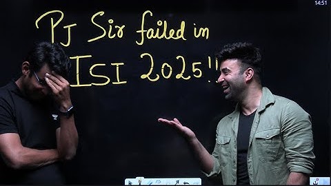 PJ Sir Gave ISI 2025 Exam & FAILED! Result Reaction