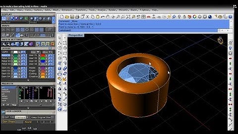 how to make simple bone setting kolet in rhino cad  matrix gem tutorial vision for jewelry design