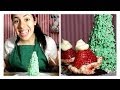 Christmas Cupcakes (Santa Hats and Christmas Trees!)