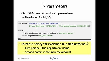 JDBC Tutorial   Part 6 1  Calling MySQL Stored Procedures with Java720p
