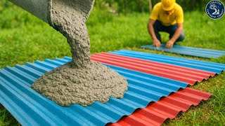 Top creative ideas for work with corrugated iron sheets / How to make a planter tank from cement /
