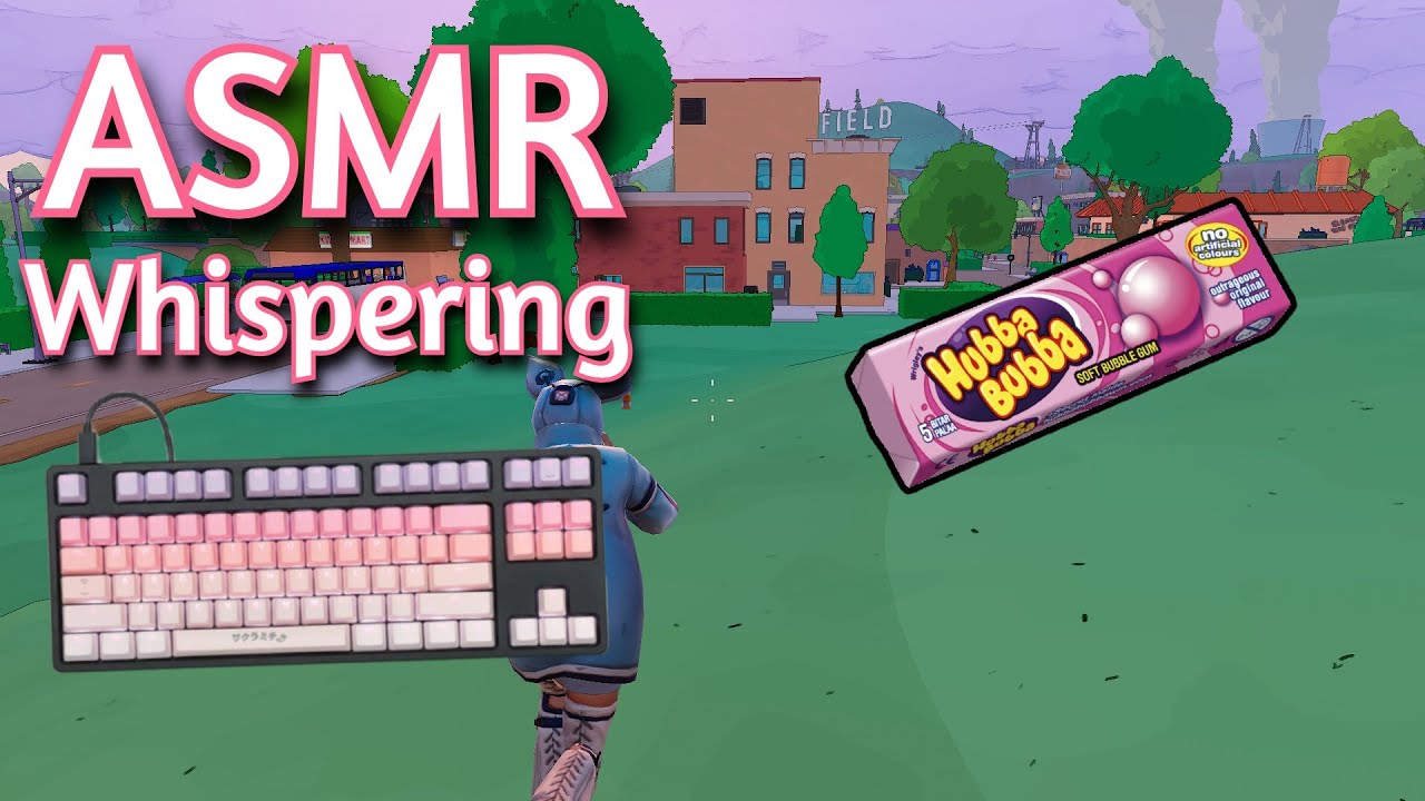 ASMR Gaming | FORTNITE SIMPSONS Whispering | Gum Chewing + Keyboard Sounds 💤