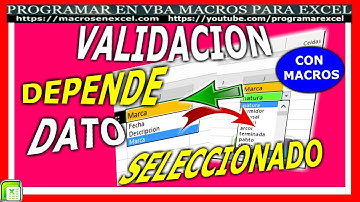 533 🔥 Como Crear LISTA de VALIDACION 🔴 DEPENDE Valor CELDA con MACRO Excel VBA