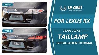 How to Install Vland Tail lights for 08-14 Lexus RX Series 3th Gen