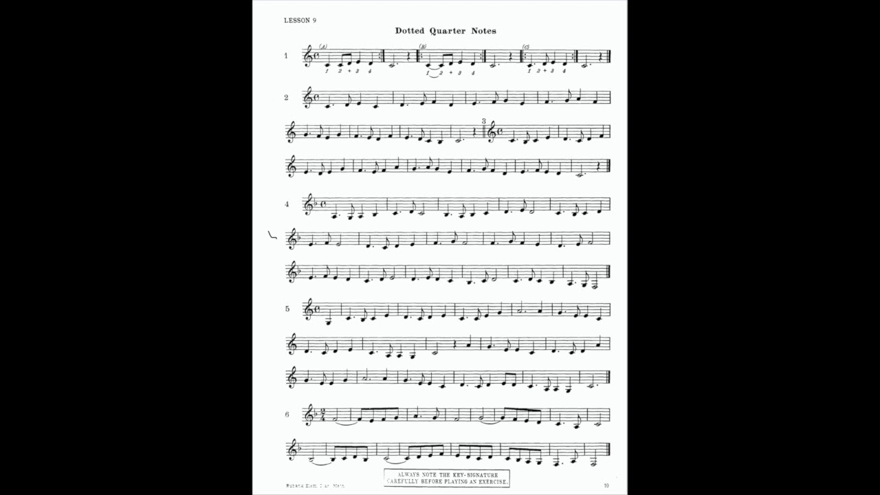 Rubank Elementary Method for Clarinet: Lesson 9 - YouTube
