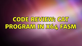 Code Review: Cat program in x64 FASM