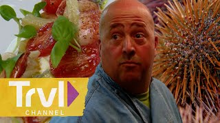 Can Andrew Hack It in a 5Star NYC Restaurant? | Bizarre Foods With Andrew Zimmern | Travel Channel