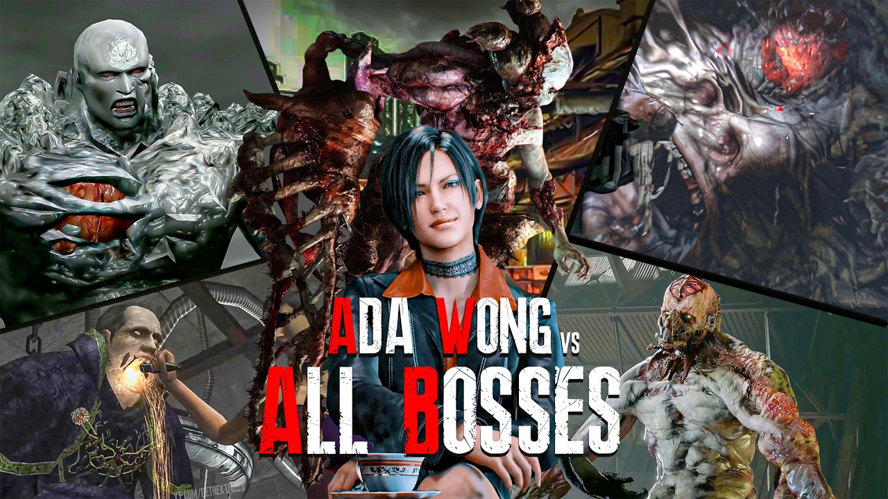 ADA WONG vs ALL BOSS & their DEATH SCENE (4K)