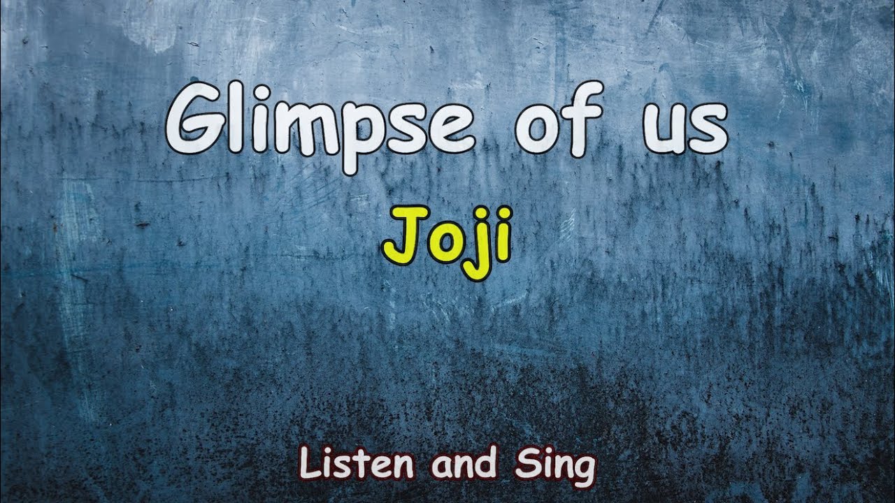 Joji - Glimpse of us (with lyrics) Karaoke