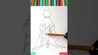 Beautiful western dress design #short #drawing #satisfying #design #fashion