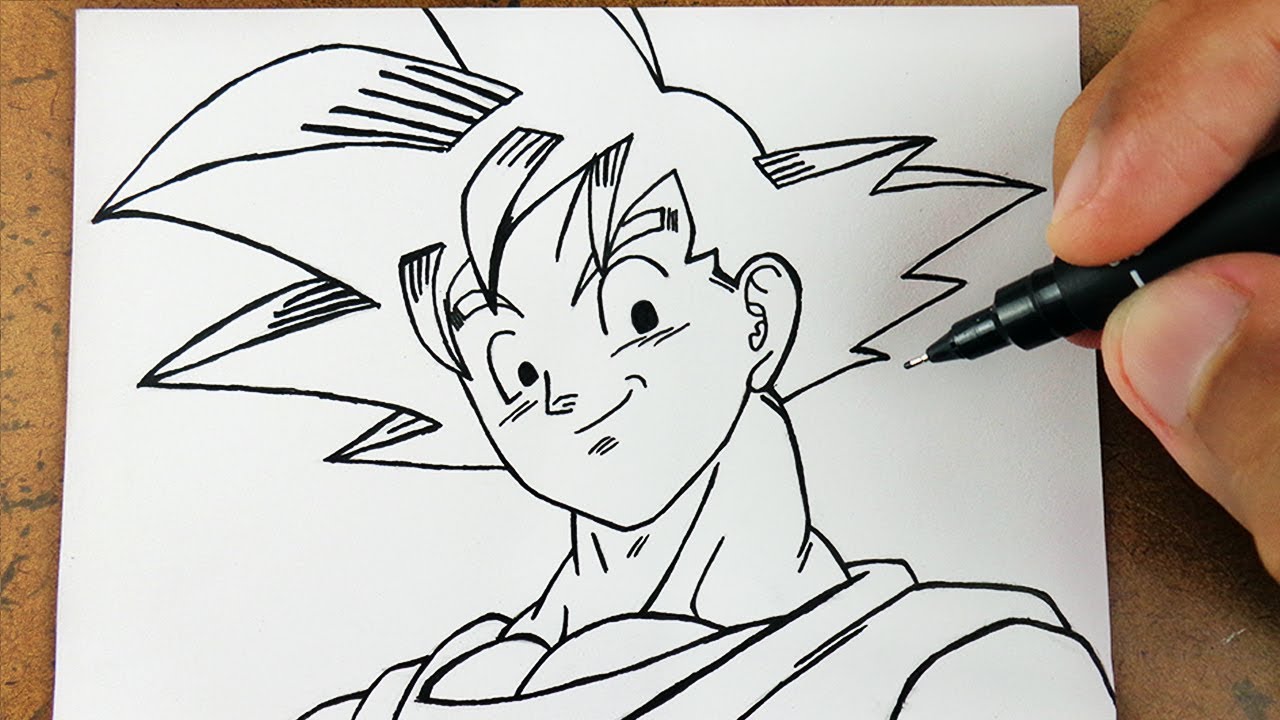 Como Desenhar? GOKU DRAGON BALL - DESENHANDO ANIME 