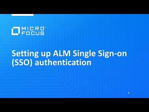 Setting Up ALM Single Sign-0n (SSO) Authentication