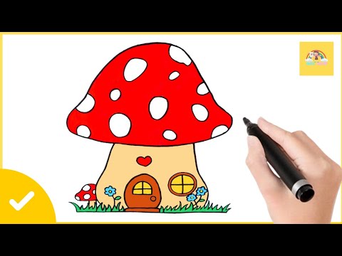 HOW TO DRAW A MUSHROOM HOUSE🍄 || MISS COLOUR - YouTube