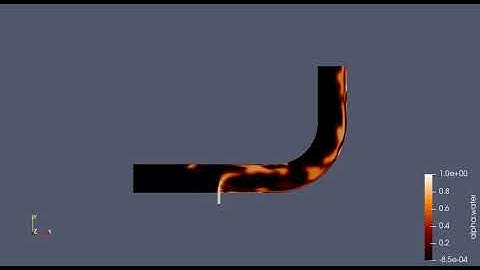 Multiphase flow in bend pipe [OpenFoam]