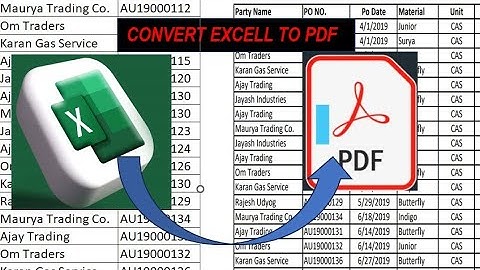Excel file ko pdf me convert kaise kare / How to convert excel file into PDF in ms excel/convert pdf