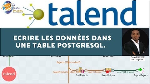 Tuto ETL TALEND : Ecrire les données dans une table PostgreSQL à partir d