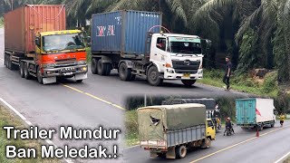 Download Lagu Trailer Kontainer Mundur Ban Truk Meledak Di Bukit Kodok MP3